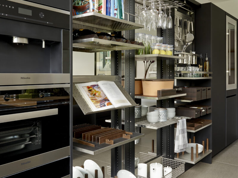 hidden storage drawers and other storage solutions - floor to ceiling