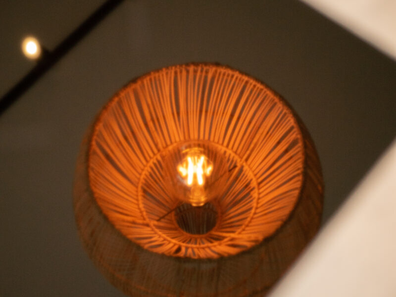 close up view of yellow light
